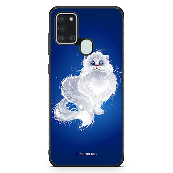 Bjornberry Skal Samsung Galaxy A21s - Vit Katt