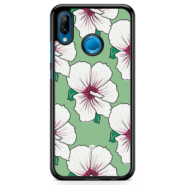 Bjornberry Skal Huawei P20 Lite - Gräddvita Blommor