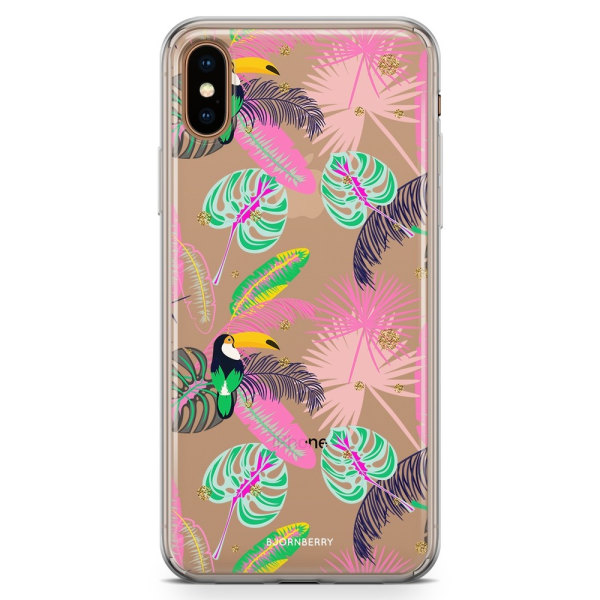 Bjornberry Hybrid Skal iPhone Xs Max  - Tropical Pattern