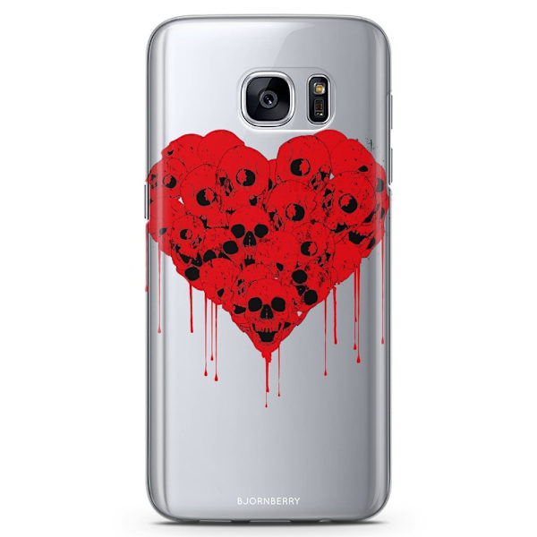 Bjornberry Samsung Galaxy S6 Edge TPU Skal -Skull Heart