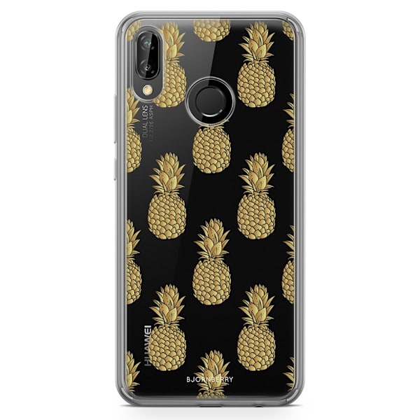 Bjornberry Hybrid Skal Huawei P20 Lite - Guldiga Ananas