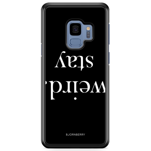 Bjornberry Skal Samsung Galaxy S9 - STAY WEIRD Vit