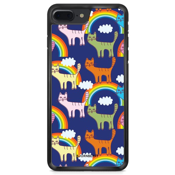 Bjornberry Skal iPhone 8 Plus - Katter & Regnbågar