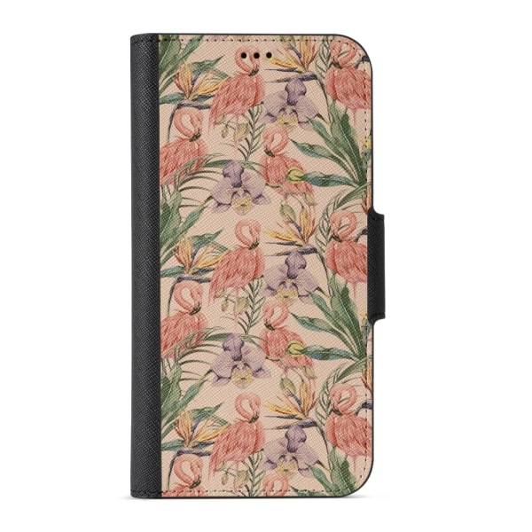 Naive iPhone 7 Plånboksfodral  - Flamingos & Flowers
