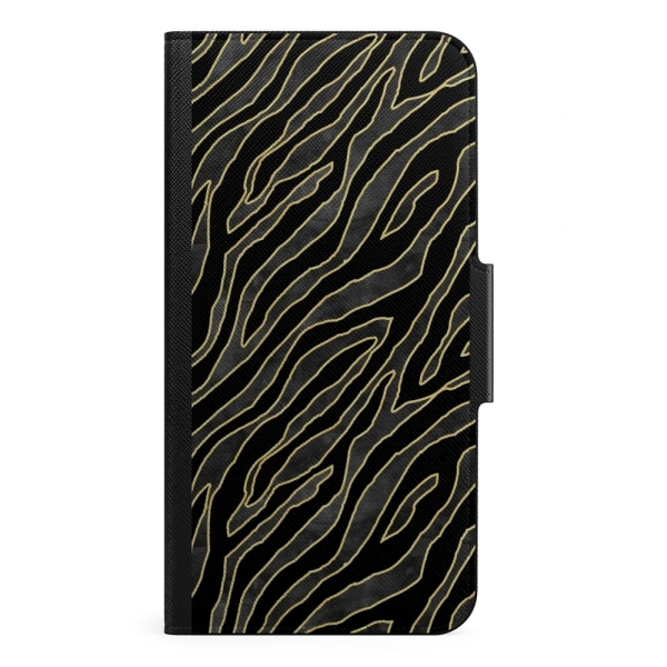 Naive iPhone 13 Plånboksfodral - Golden Zebra