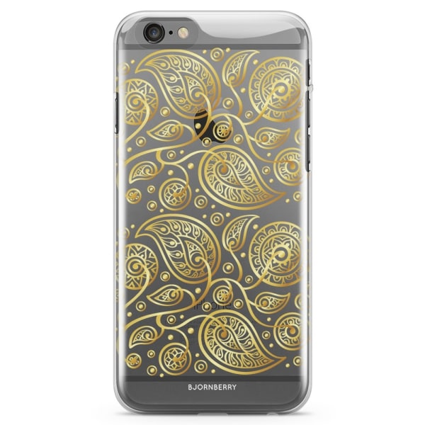 Bjornberry iPhone 6 Plus/6s Plus TPU Skal - Guld Blommor