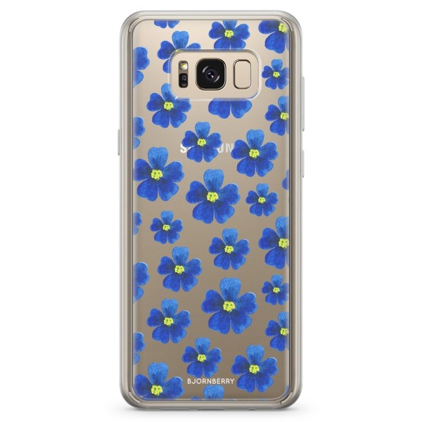 Bjornberry Skal Hybrid Samsung Galaxy S8 - Blå Blommor