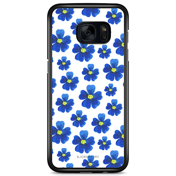 Bjornberry Skal Samsung Galaxy S7 - Blå Blommor