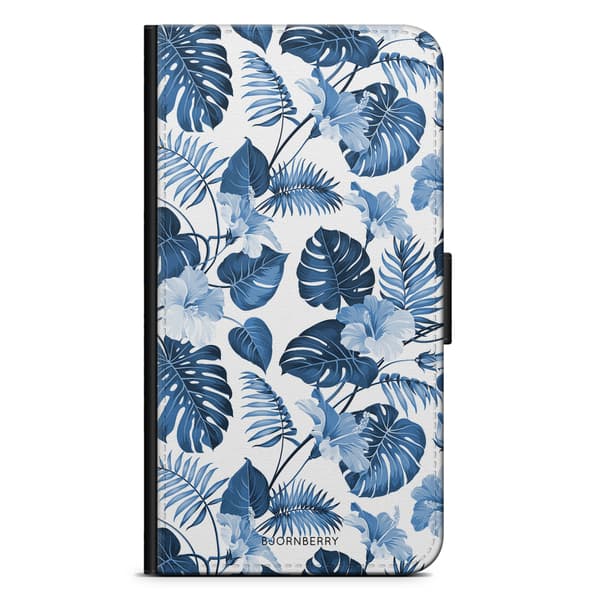 Bjornberry Plånboksfodral iPhone 13 Mini - Blå Blommor