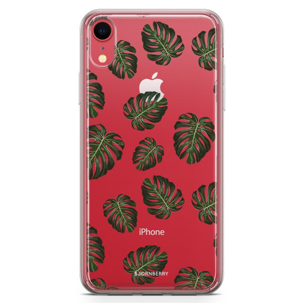 Bjornberry Hybrid Skal iPhone XR  - Monstera Mönster