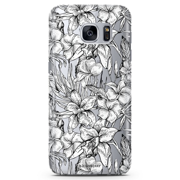 Bjornberry Samsung Galaxy S7 TPU Skal - Exotiska Blommor