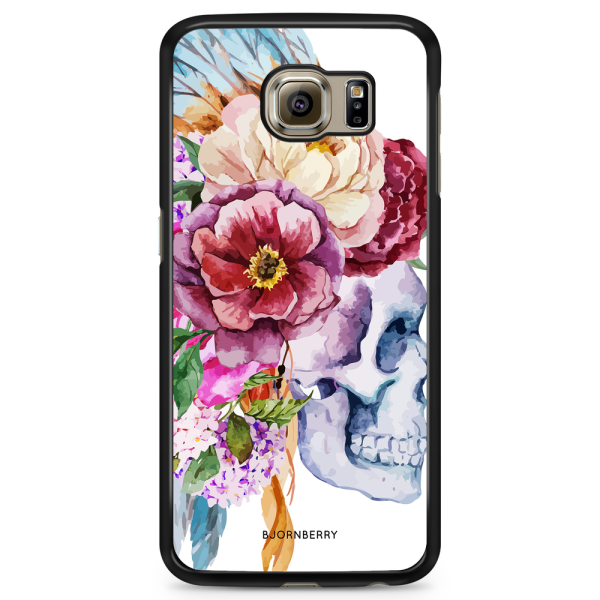 Bjornberry Skal Samsung Galaxy S6 Edge+ - Dödskalle Blommor