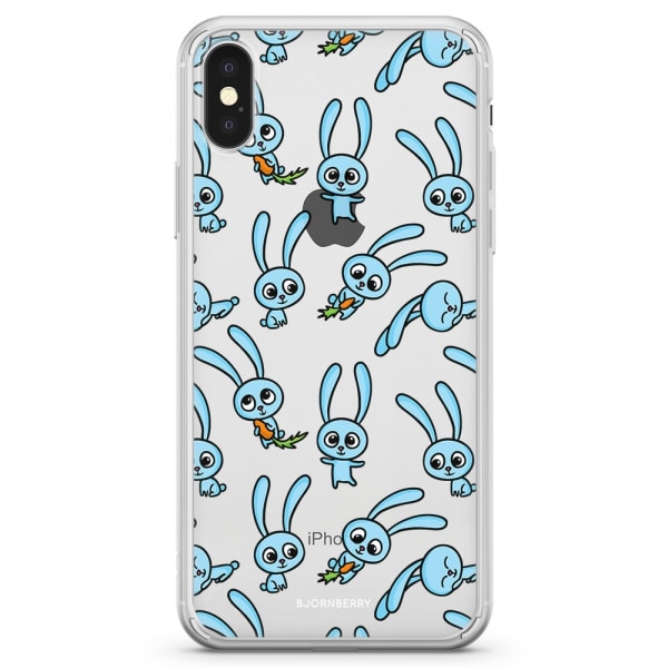 Bjornberry Skal Hybrid iPhone X / XS - Blå kaniner