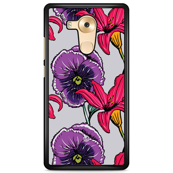 Bjornberry Skal Huawei Mate 9 Pro - Lila/Cerise Blomster
