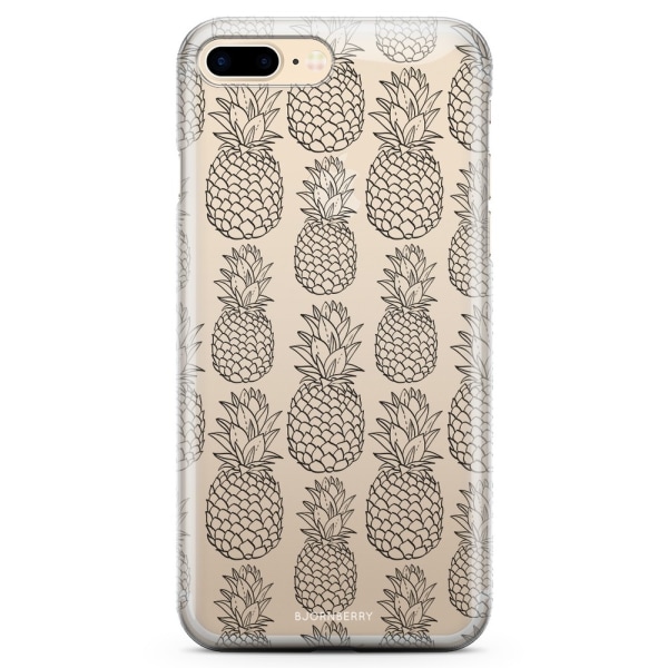 Bjornberry iPhone 7 Plus TPU Skal - Svart Ananas