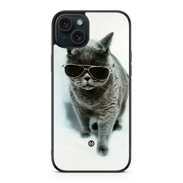 Bjornberry Skal iPhone 15 Plus - Katt Glasögon