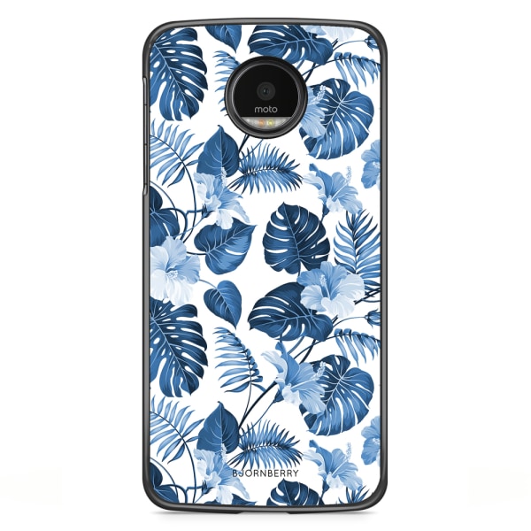 Bjornberry Skal Motorola Moto G5S Plus - Blå Blommor