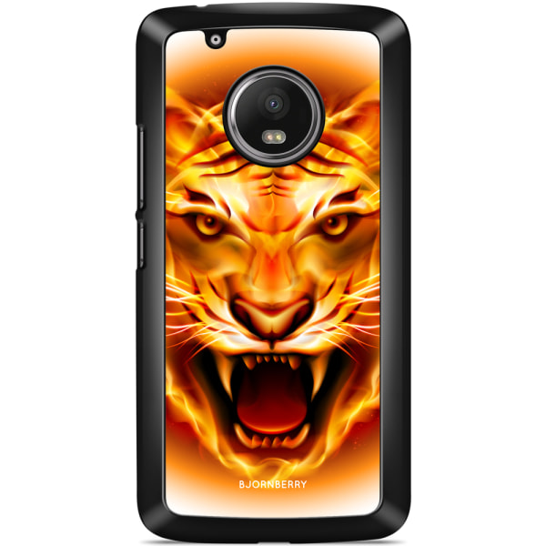 Bjornberry Skal Moto G5 Plus - Flames Tiger