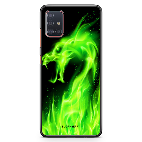 Bjornberry Skal Samsung Galaxy A51 - Grön Flames Dragon