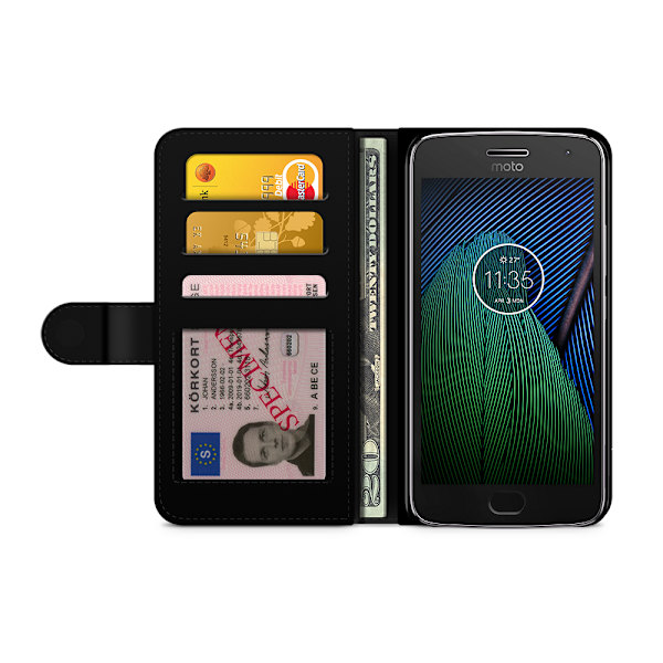 Bjornberry Plånboksfodral Moto G5 Plus - Blå Ögon