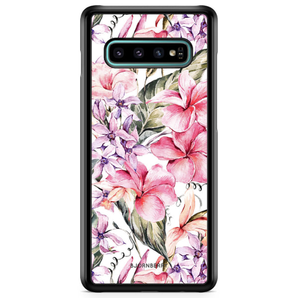 Bjornberry Skal Samsung Galaxy S10 Plus - Vattenfärg Blommor