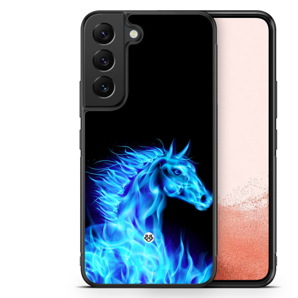 Bjornberry Skal Samsung Galaxy S22 Plus 5G -Flames Horse Blå
