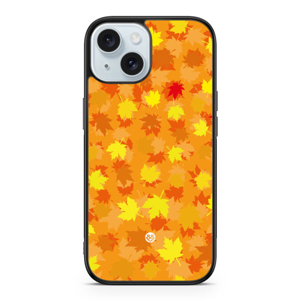 Bjornberry Skal iPhone 15 - Orange/Röda Löv