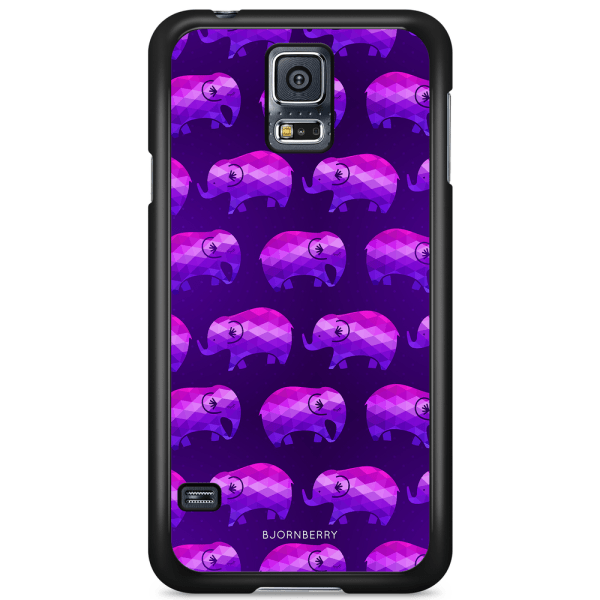 Bjornberry Skal Samsung Galaxy S5 Mini - Lila Elefanter