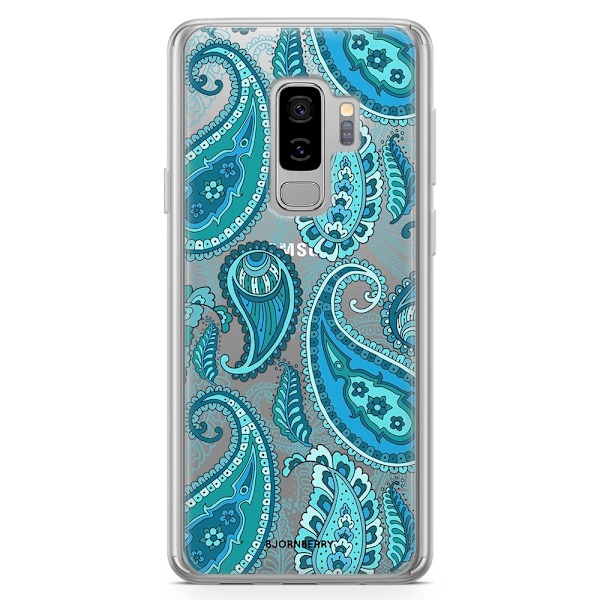 Bjornberry Skal Hybrid Samsung Galaxy S9+ - Blå Paisley