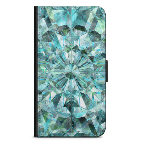 Bjornberry Plånboksfodral iPhone 13 - Gröna Kristaller