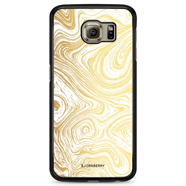 Bjornberry Skal Samsung Galaxy S6 Edge - Guld Marmor