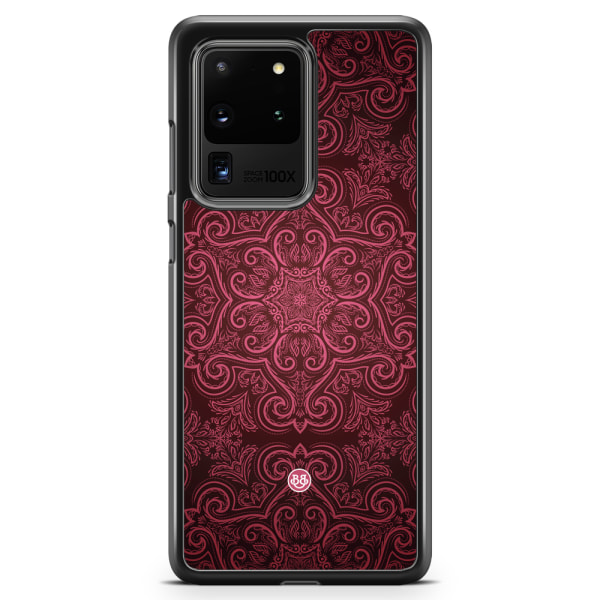 Bjornberry Skal Samsung Galaxy S20 Ultra - Röd Retromönster