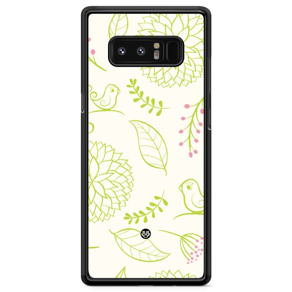 Bjornberry Skal Samsung Galaxy Note 8 - Blomster Grön