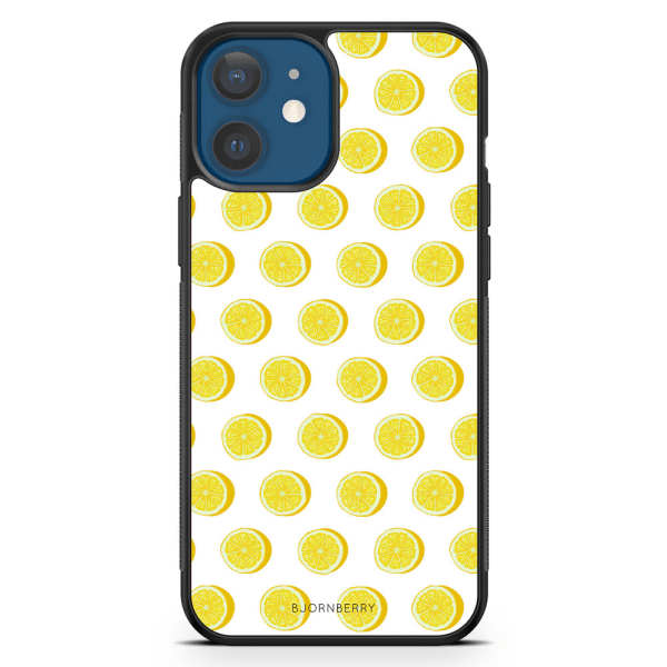Bjornberry Hårdskal iPhone 12 - Citroner Vit