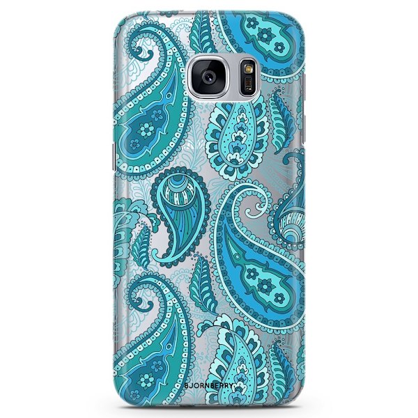 Bjornberry Samsung Galaxy S6 Edge TPU Skal -Blå Paisley