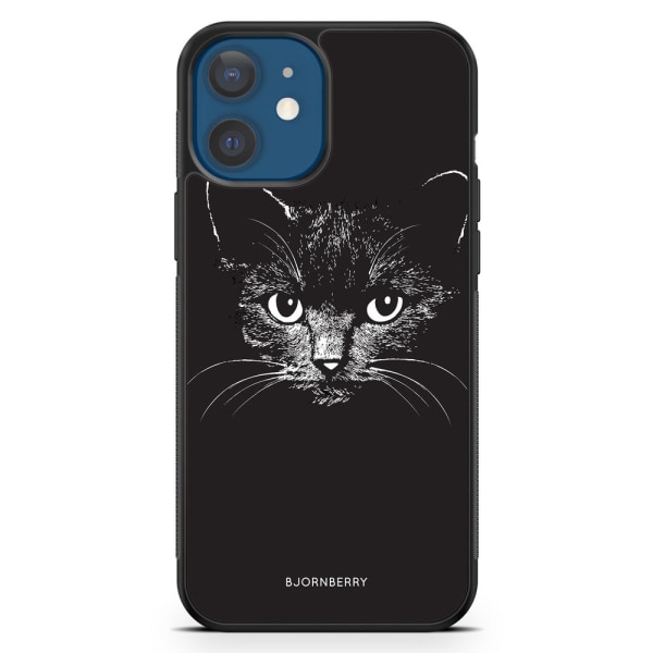 Bjornberry Hårdskal iPhone 12 - Svart/Vit Katt