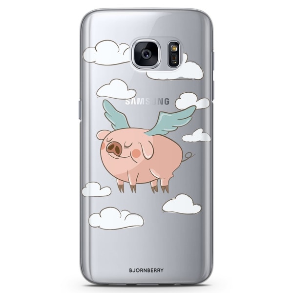 Bjornberry Samsung Galaxy S6 Edge TPU Skal -Flygande Gris