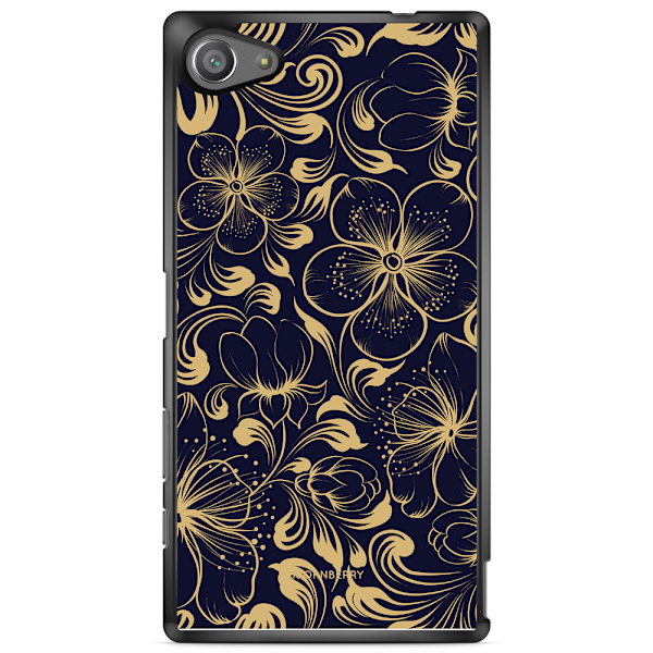 Bjornberry Skal Sony Xperia Z5 Compact - Mörkblå Blommor
