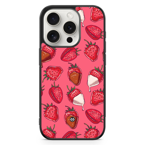 Bjornberry Skal iPhone 15 Pro - Jordgubbar & Choklad
