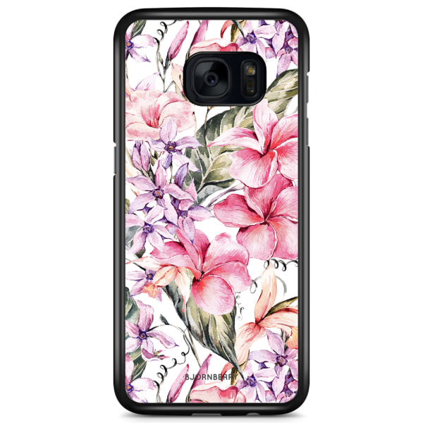 Bjornberry Skal Samsung Galaxy S7 - Vattenfärg Blommor