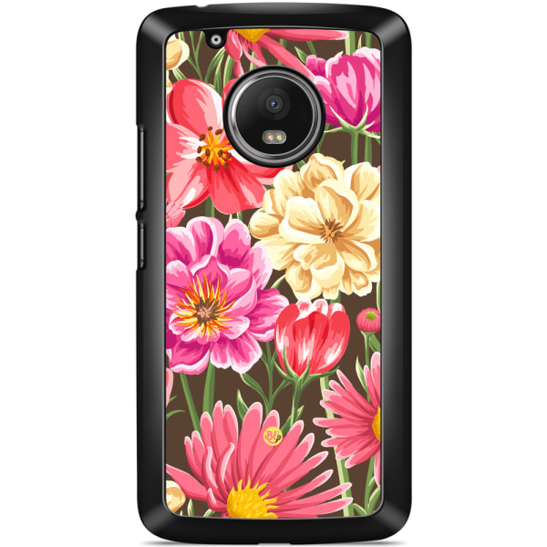 Bjornberry Skal Moto G5 Plus - Sömlösa Blommor