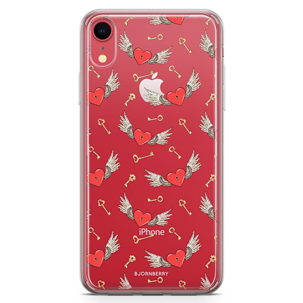 Bjornberry Hybrid Skal iPhone XR  - Hjärtan med Vingar