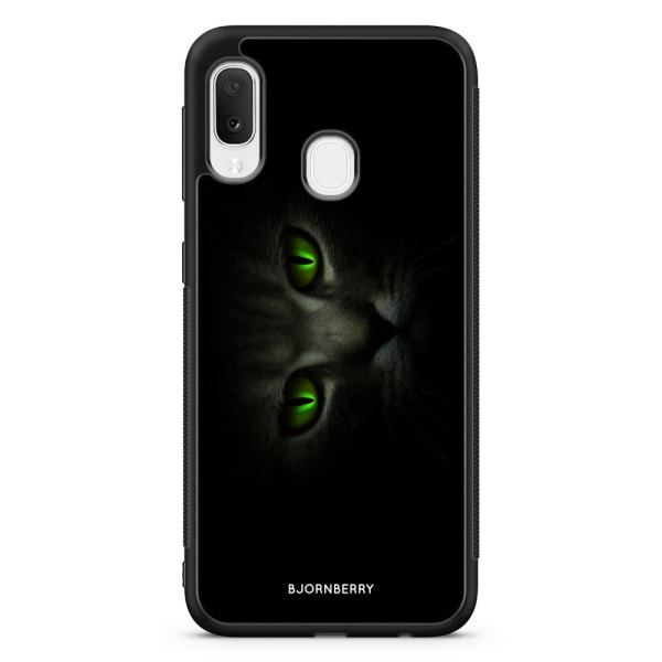 Bjornberry Skal Samsung Galaxy A20e - Gröna Kattögon