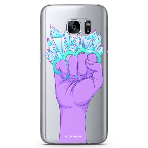 Bjornberry Samsung Galaxy S6 Edge TPU Skal -Kristaller & Hand