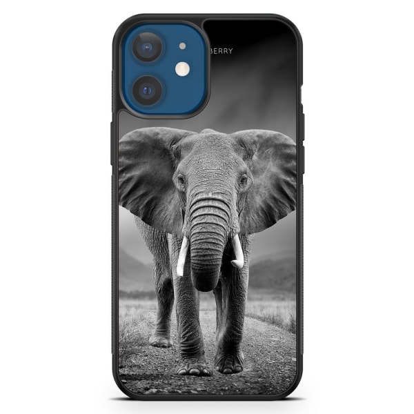 Bjornberry Hårdskal iPhone 12 - Svart/Vit Elefant