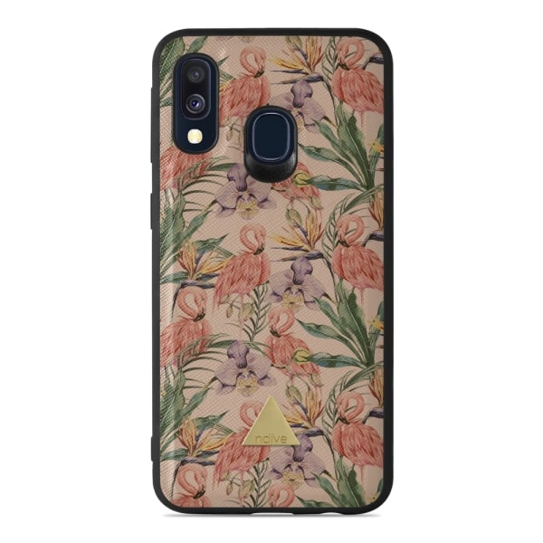 Naive Samsung Galaxy A40 (2019) Skal - Flamingos & Flowers