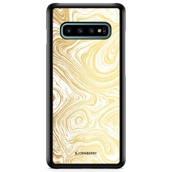 Bjornberry Skal Samsung Galaxy S10 Plus - Guld Marmor
