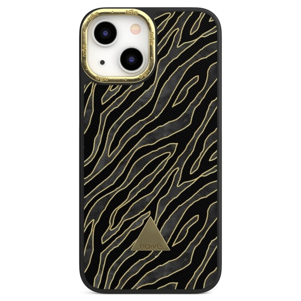 Naive iPhone 13 Mini Skal - Golden Zebra