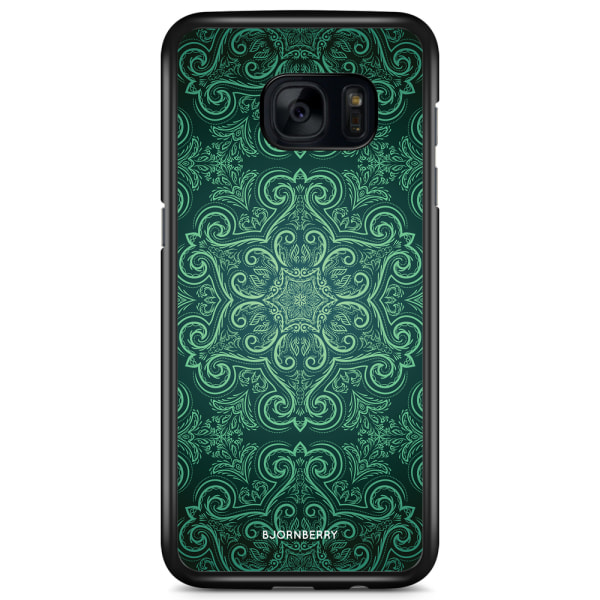 Bjornberry Skal Samsung Galaxy S7 - Grön Retromönster