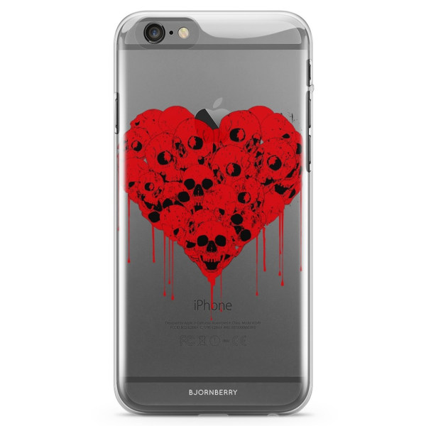 Bjornberry iPhone 6 Plus/6s Plus TPU Skal - Skull Heart